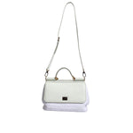Dolce & Gabbana White Rafia Leather SICILY Crossbody Bag BAG4094