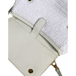 Dolce & Gabbana White Rafia Leather SICILY Crossbody Bag BAG4094