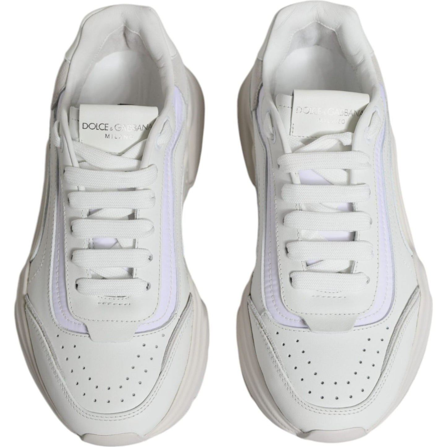 Dolce & Gabbana White Daymaster Low Top Sneakers Shoes LA11827-37.5