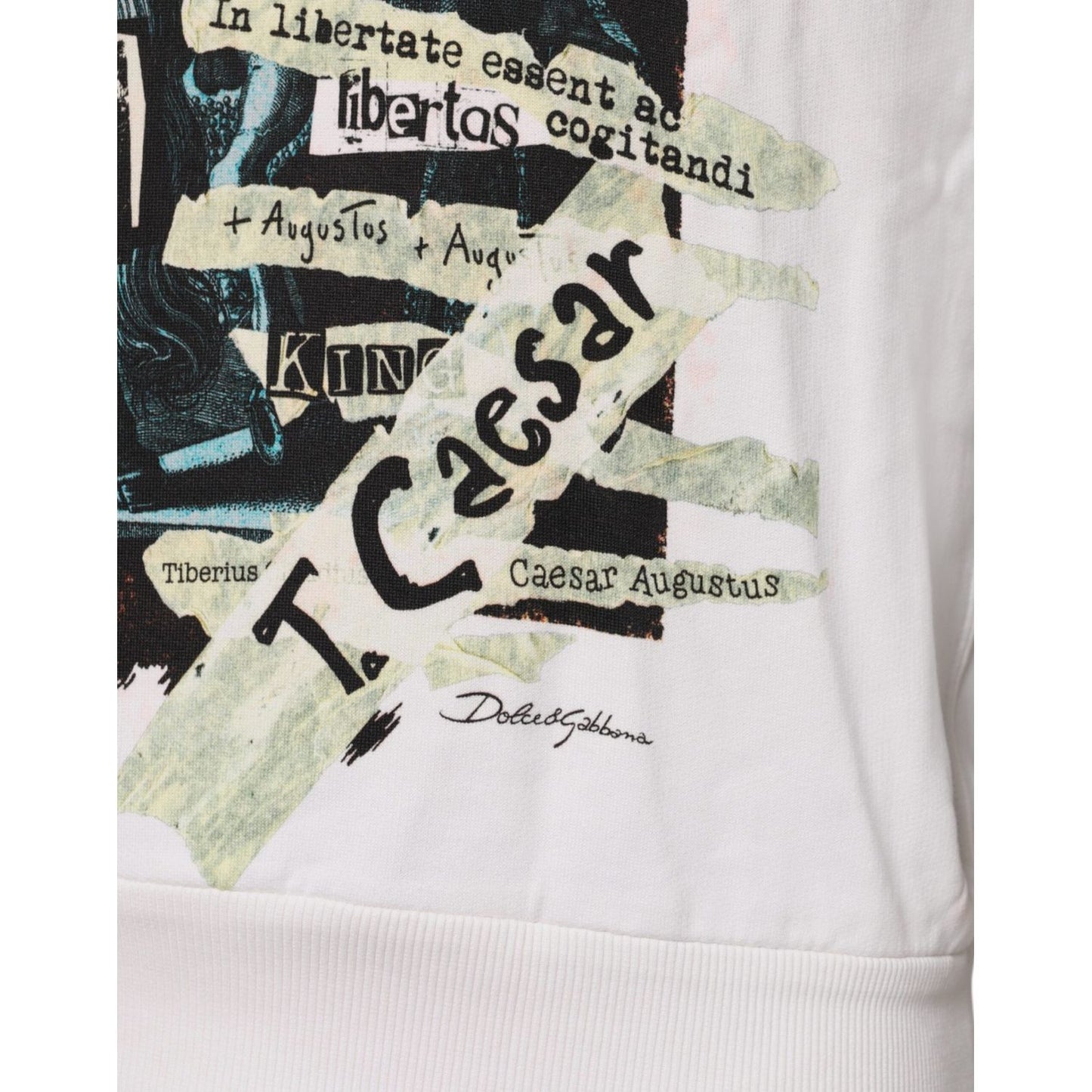 Dolce & Gabbana White Caesar Cotton Hooded Pullover Sweater TSH87224-48