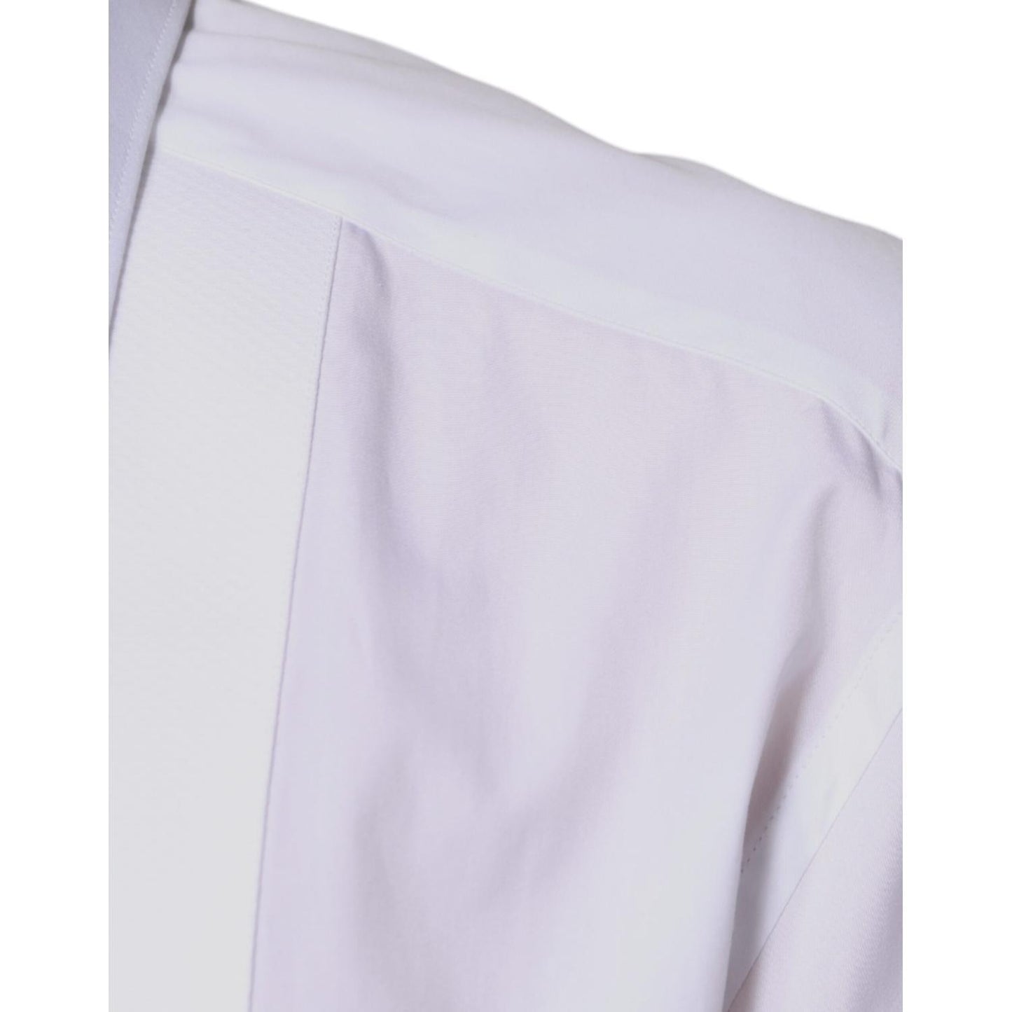 Dolce & Gabbana White Bib Cotton Poplin GOLD Formal Shirt TSH87332-37