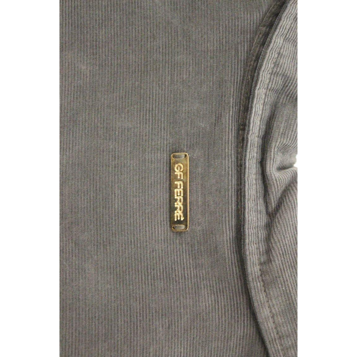 GF Ferre Green Button Front Cotton Casual Shirt GF Ferre