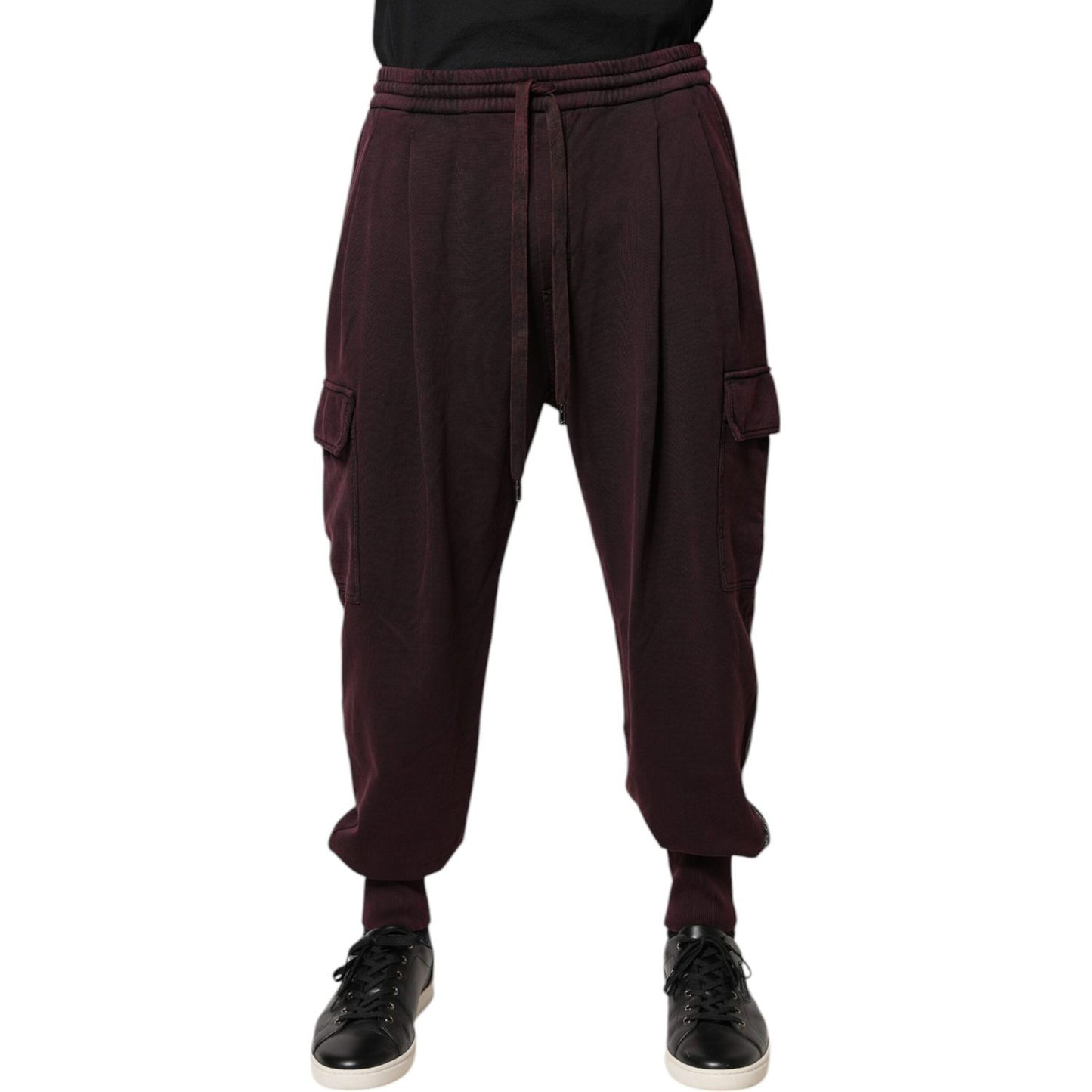 Dolce & Gabbana Dark Violet Cotton Cargo Jogger Pants PAN76024-52