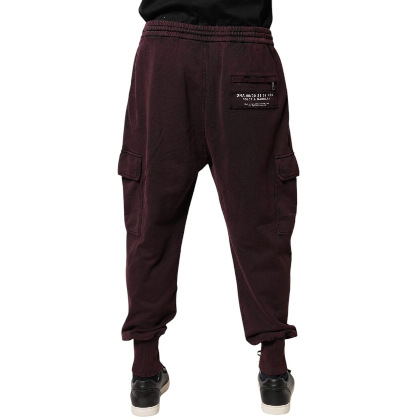 Dolce & Gabbana Dark Violet Cotton Cargo Jogger Pants PAN76024-52
