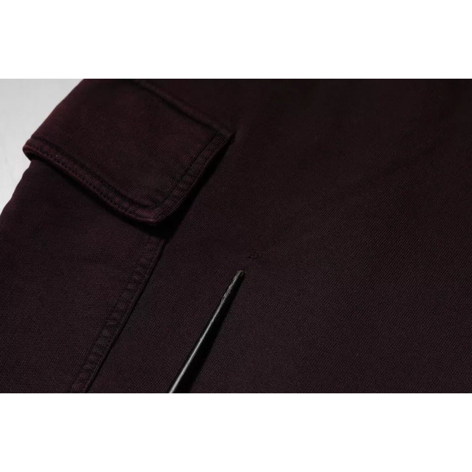 Dolce & Gabbana Dark Violet Cotton Cargo Jogger Pants PAN76024-52