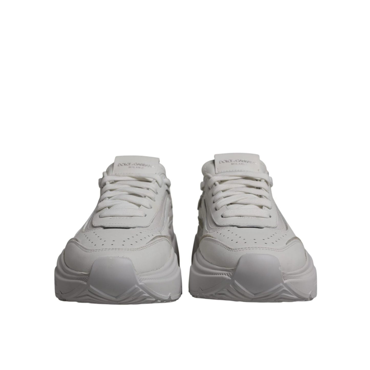 Dolce & Gabbana White Daymaster Low Top Sneakers Shoes MV7157#1-40.5