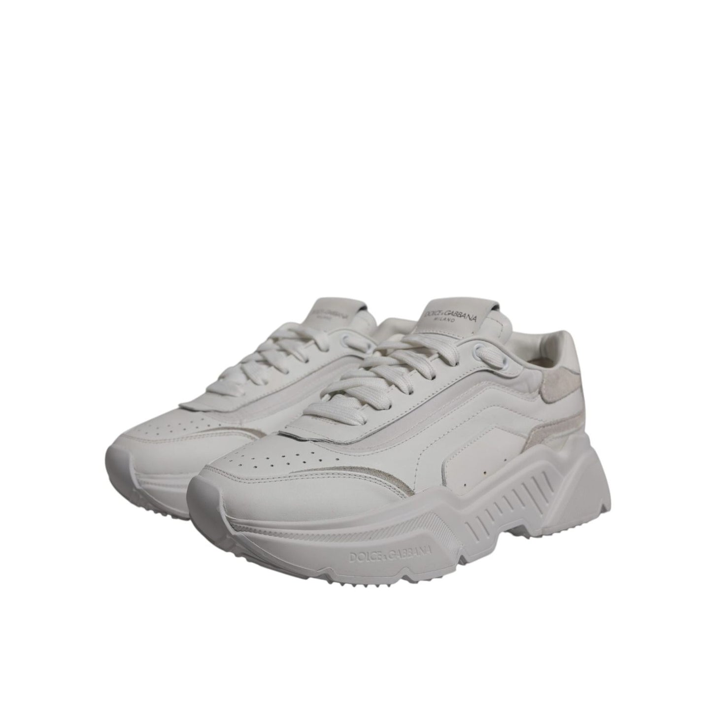 Dolce & Gabbana White Daymaster Low Top Sneakers Shoes MV7157#1-40.5