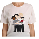 Dolce & Gabbana White Silk Stretch #dgfamily T-shirt TSH3082-36