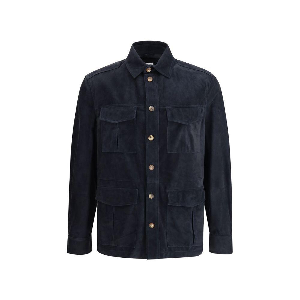 Brunello Cucinelli Suede leather shirt Jacket BR-MPCLN2035C6536-M