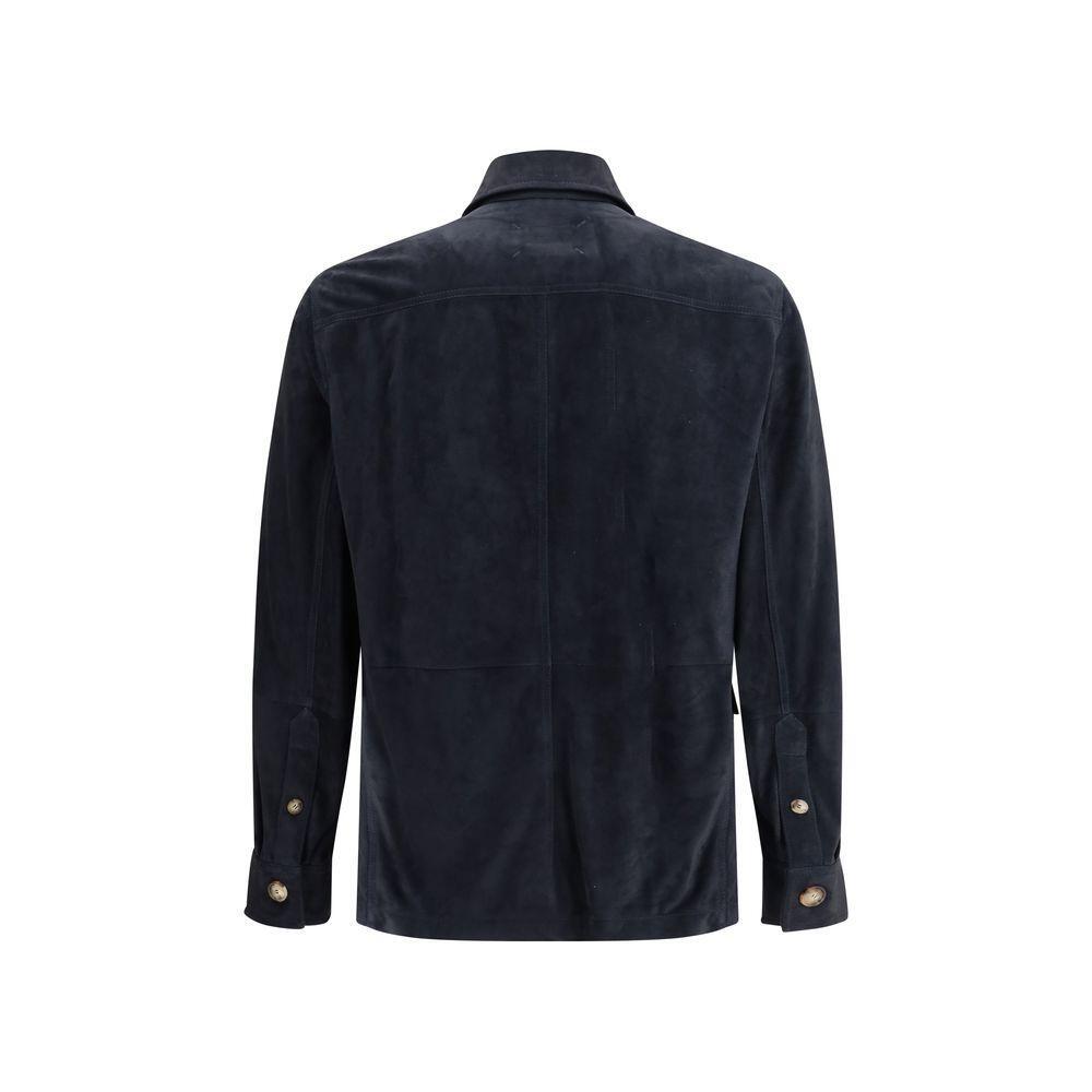 Brunello Cucinelli Suede leather shirt Jacket BR-MPCLN2035C6536-M