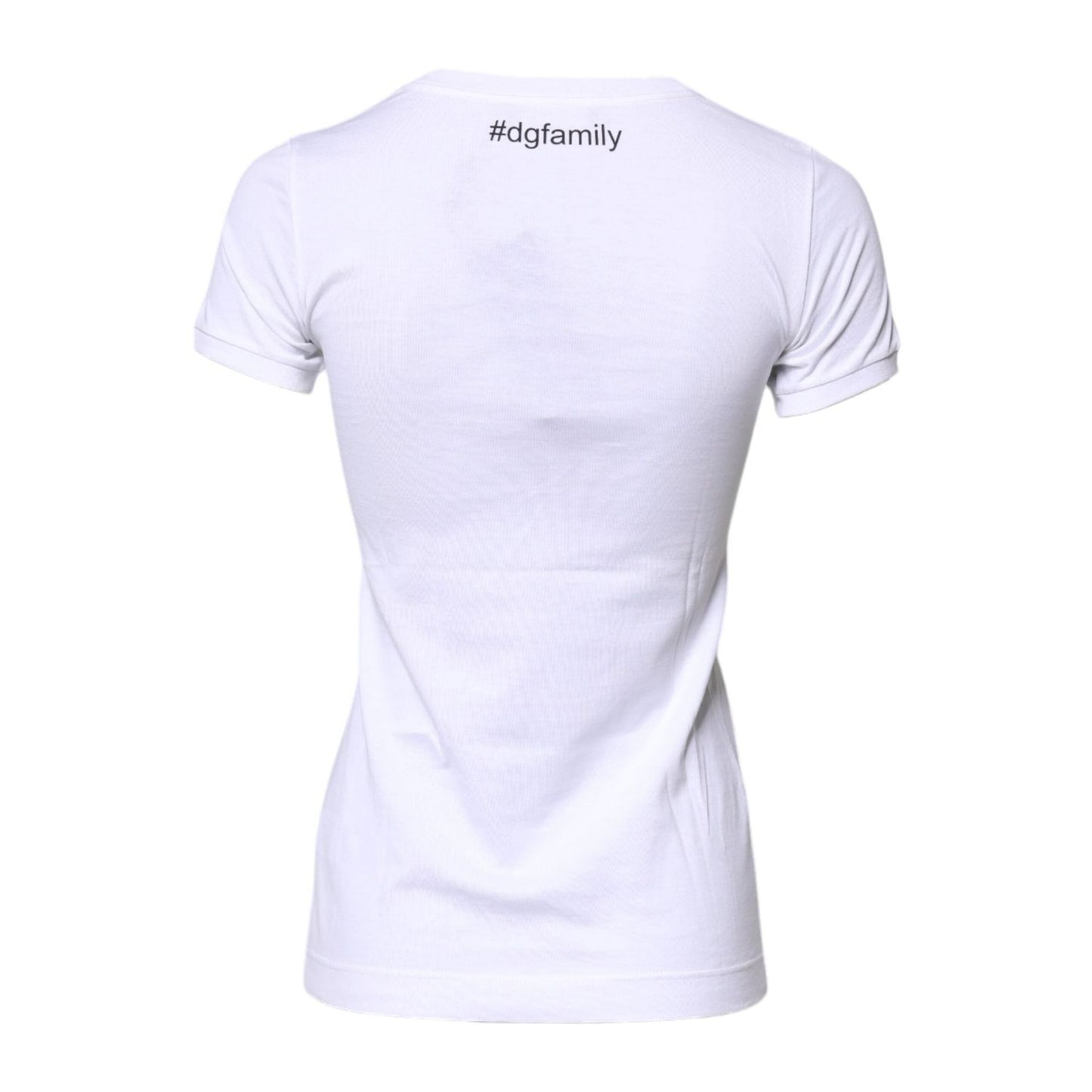 Dolce & Gabbana White Cotton #DGFAMILY Embroidery T-shirt TSH87276-36