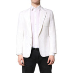 Dolce & Gabbana White Single Breasted Men Coat Blazer Suit