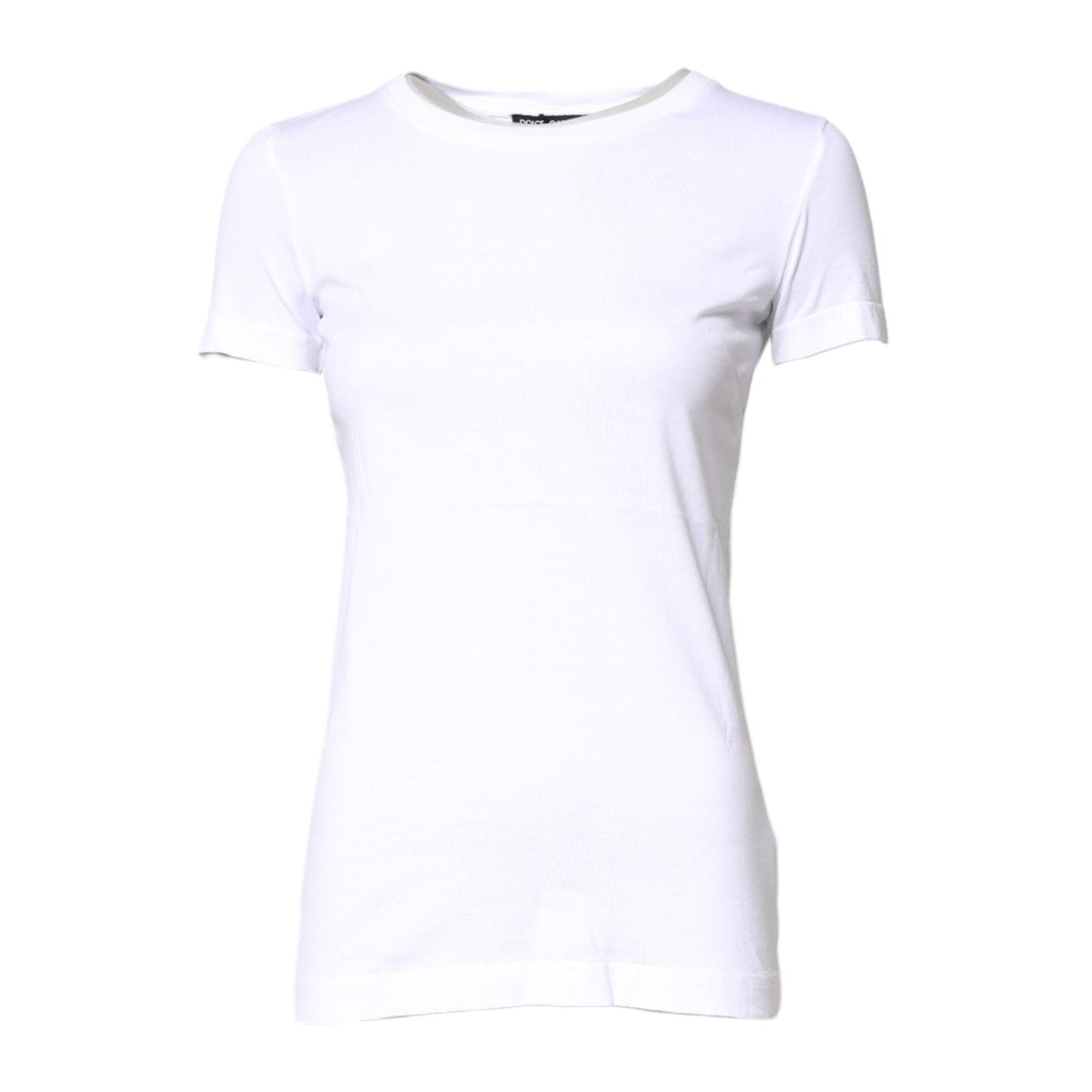 Dolce & Gabbana White Cotton Crew Neck Short Sleeves T-shirt TSH878599-36