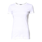 Dolce & Gabbana White Cotton Crew Neck Short Sleeves T-shirt TSH878599-36