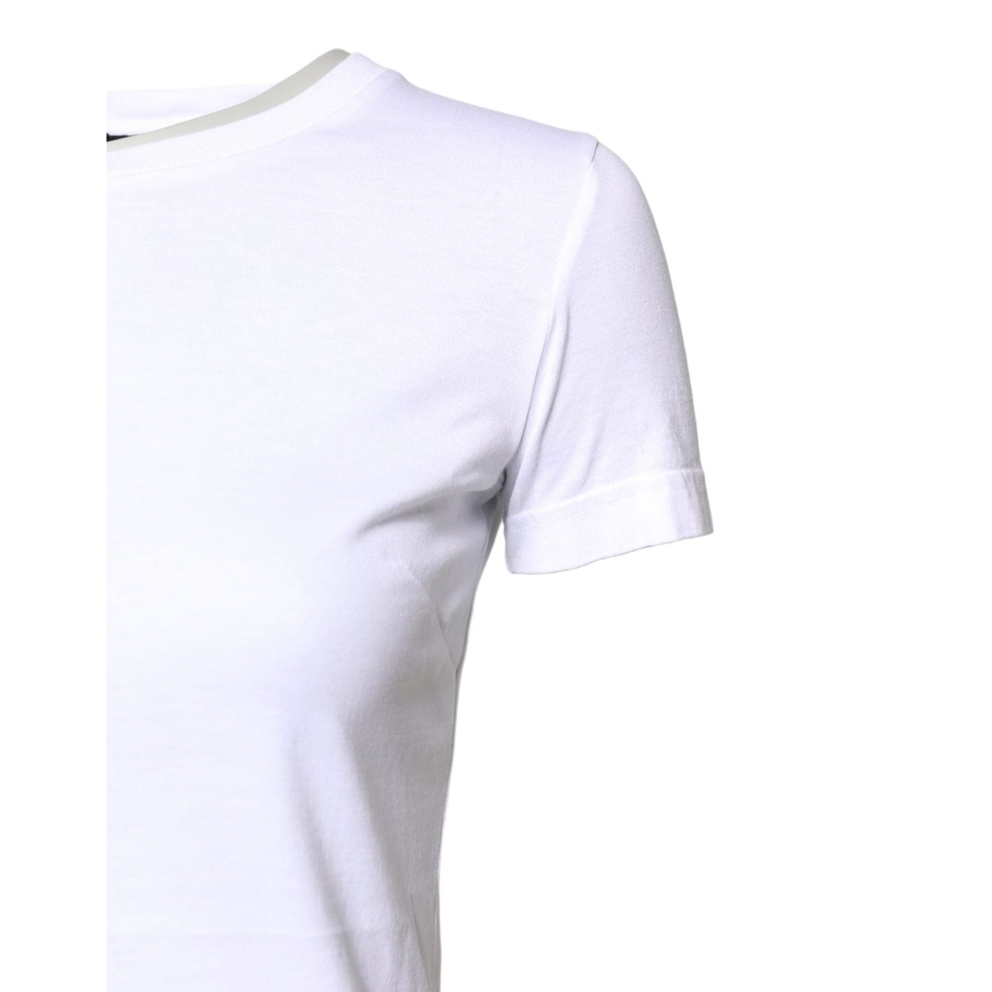 Dolce & Gabbana White Cotton Crew Neck Short Sleeves T-shirt TSH878599-36