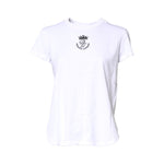 Dolce & Gabbana White Logo Crown Cotton Crew Neck T-shirt