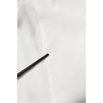 Dolce & Gabbana White Silk GOLD Dress Formal Collared Shirt