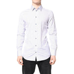 Dolce & Gabbana White Stripes GOLD Cotton Formal Shirt TSH87848-39