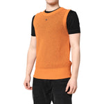 Dolce & Gabbana Orange Cashmere Round Neck Sleeveless T-shirt TSH90324-48