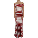 Dolce & Gabbana Red White Silk Stretch Dress NOC10086-3