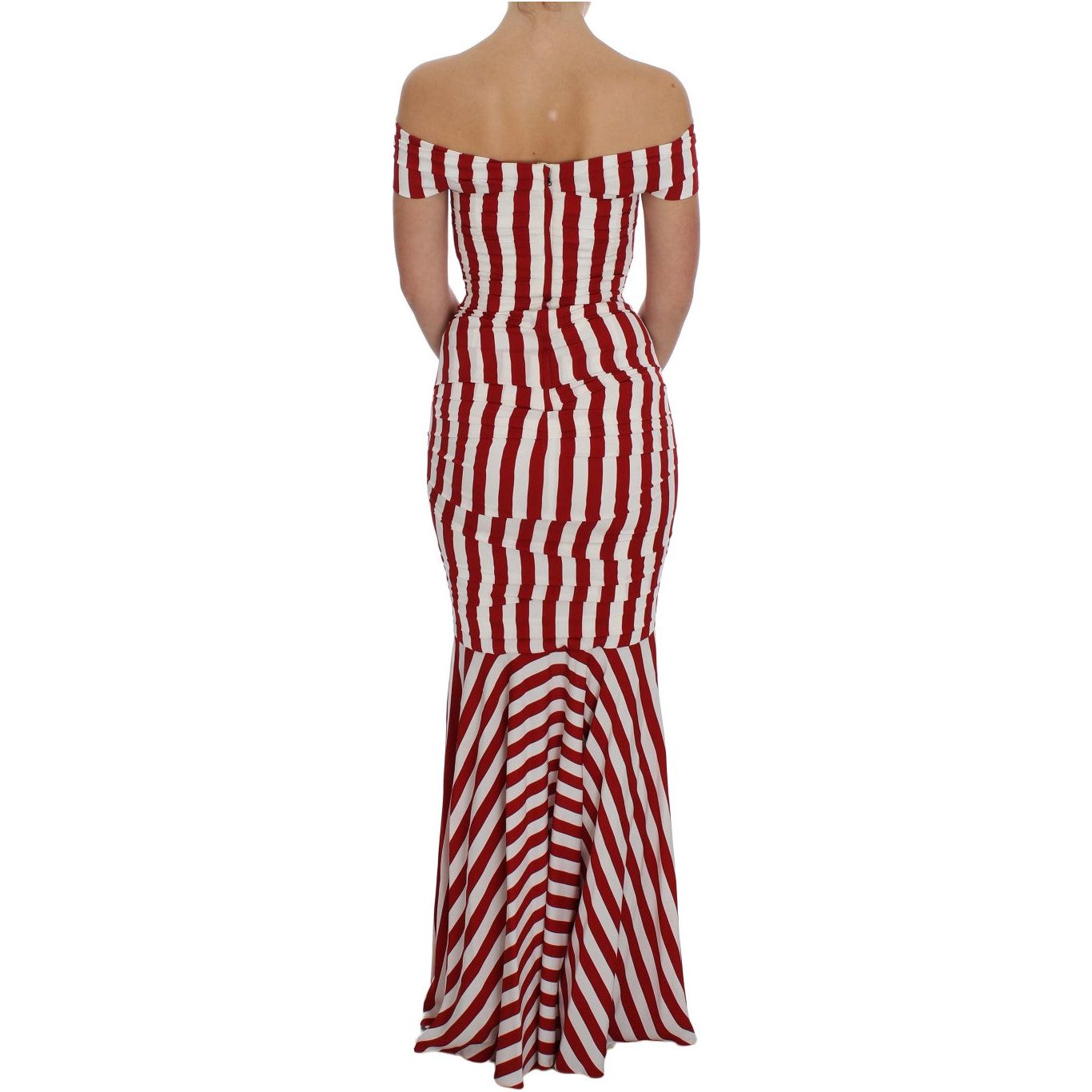 Dolce & Gabbana Red White Silk Stretch Dress NOC10086-3