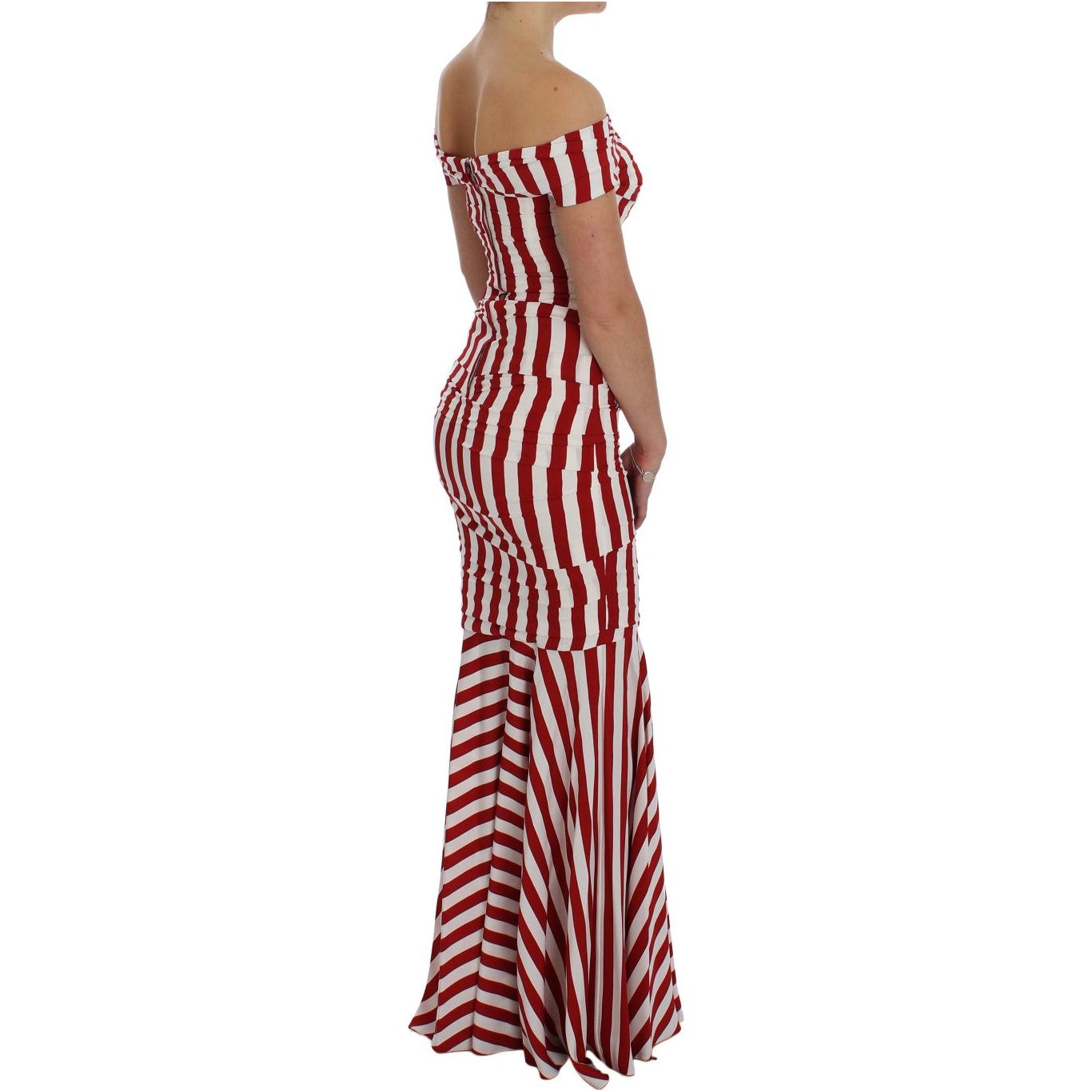 Dolce & Gabbana Red White Silk Stretch Dress NOC10086-3