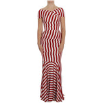 Dolce & Gabbana Red White Silk Stretch Dress NOC10086-3