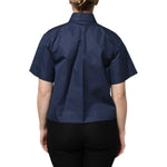 Dolce & Gabbana Blue Cotton Short Sleeves Button Down Top TSH878618-42