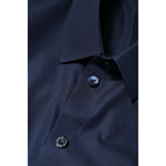 Dolce & Gabbana Blue Cotton Short Sleeves Button Down Top TSH878618-42