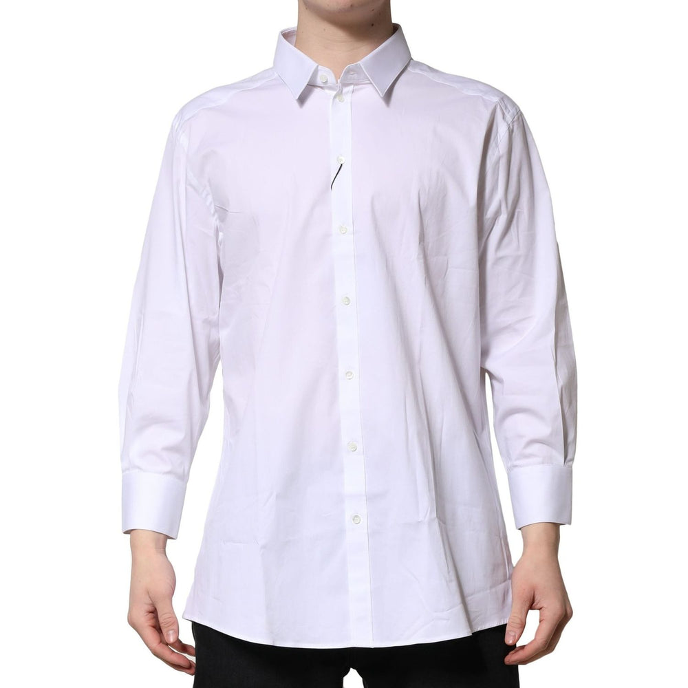 Dolce & Gabbana White GOLD Long Sleeves Dress Formal Shirt TSH906711-45
