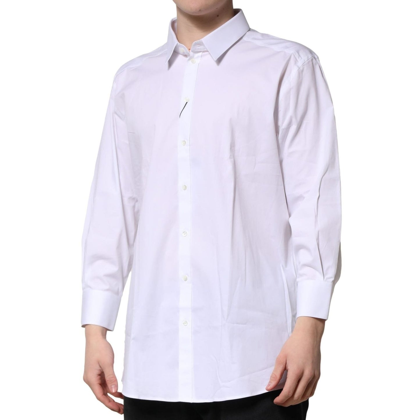 Dolce & Gabbana White GOLD Long Sleeves Dress Formal Shirt TSH906711-45