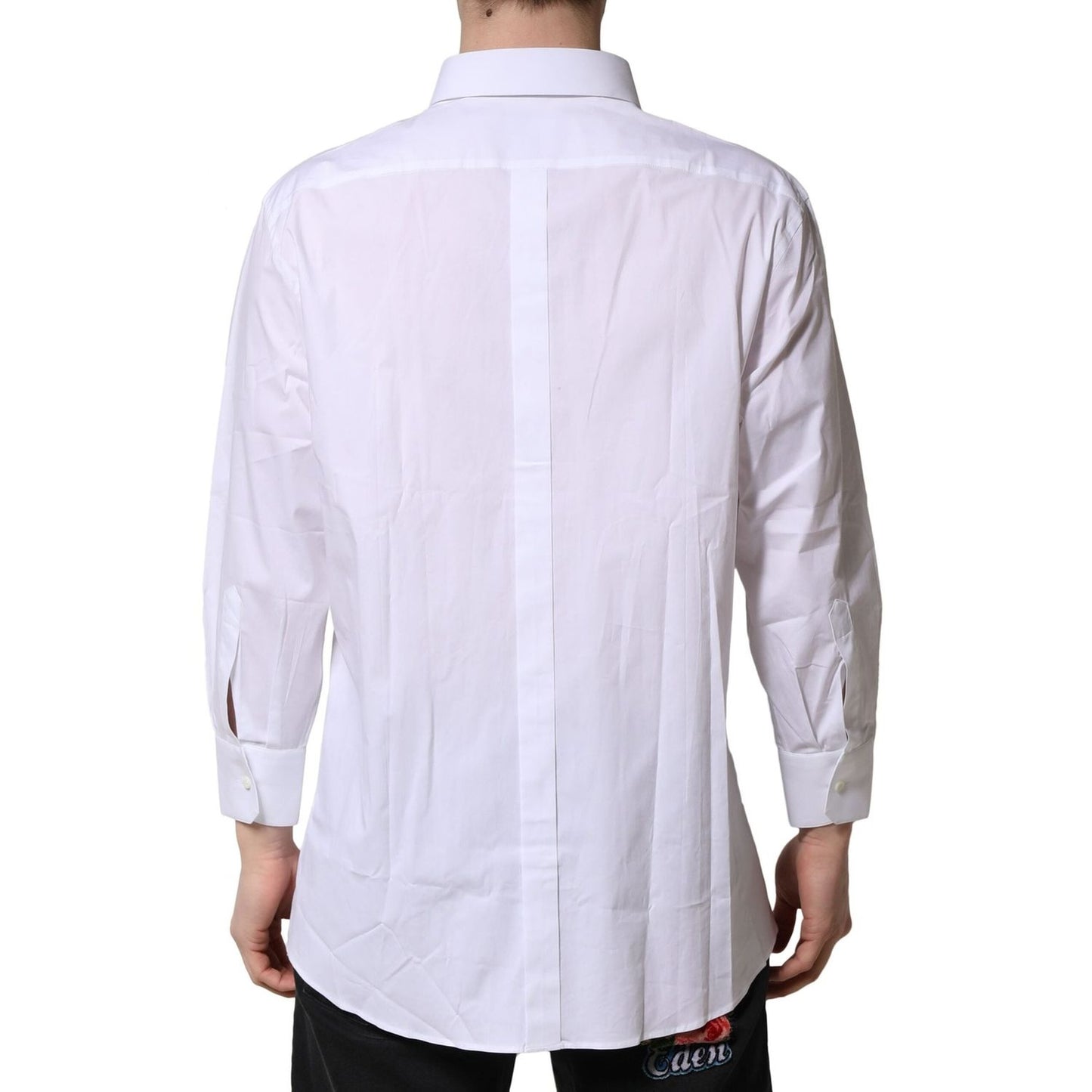 Dolce & Gabbana White GOLD Long Sleeves Dress Formal Shirt TSH906711-45