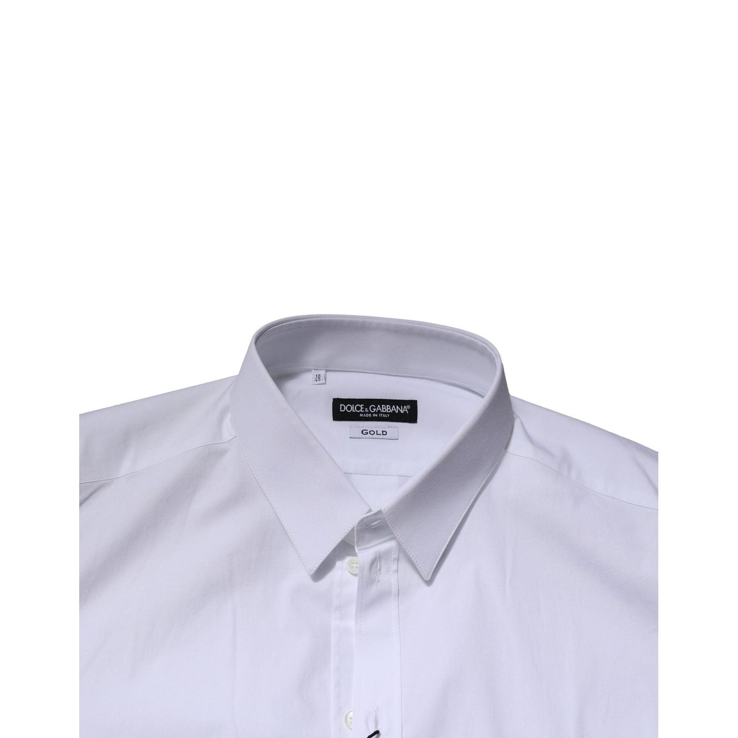 Dolce & Gabbana White GOLD Long Sleeves Dress Formal Shirt TSH906711-45