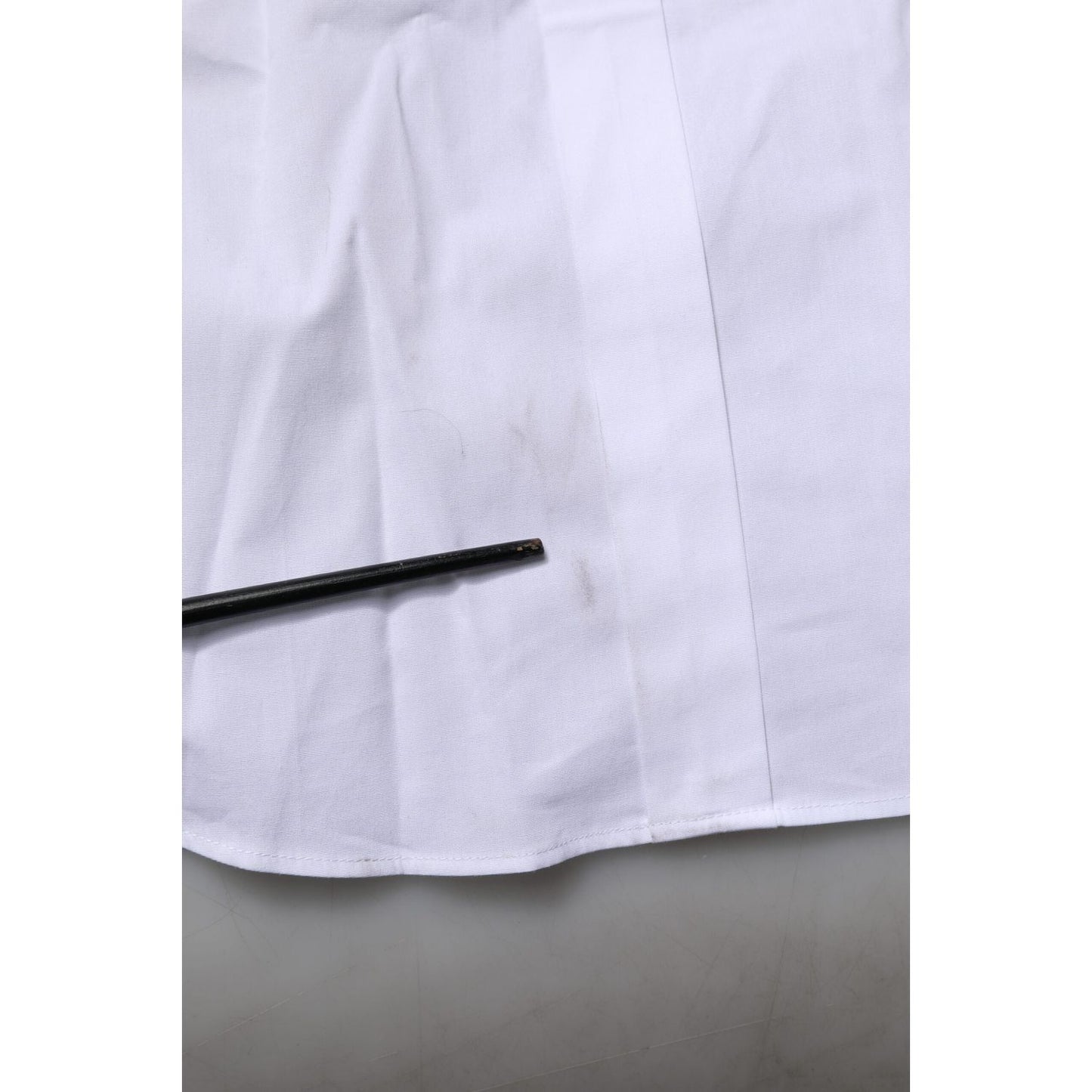 Dolce & Gabbana White Cotton GOLD Long Sleeves Formal Shirt TSH906811-39
