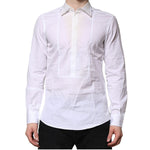 Dolce & Gabbana White Poplin Cotton Formal Men Dress Shirt TSH906828-39