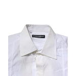 Dolce & Gabbana White Poplin Cotton Formal Men Dress Shirt TSH906828-39