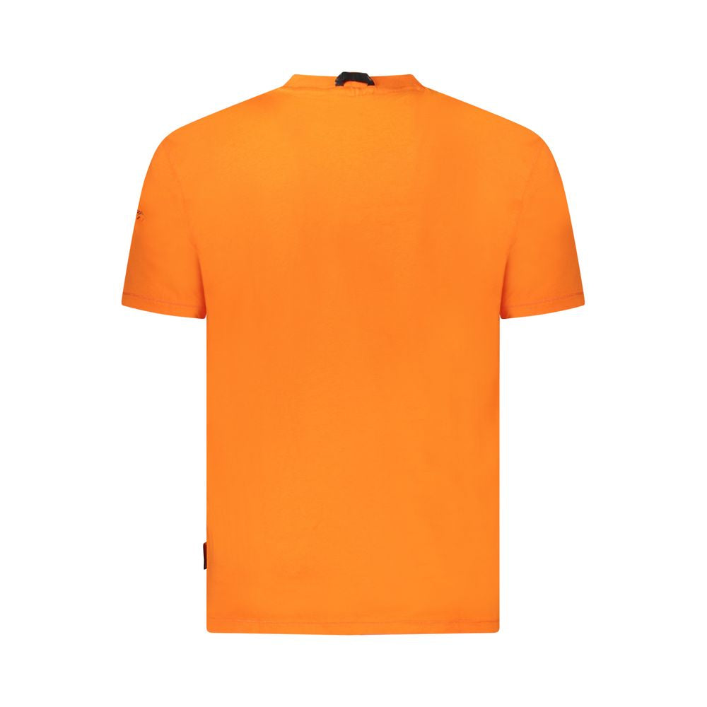 Napapijri Orange Cotton Men T-Shirt NA-35906-S