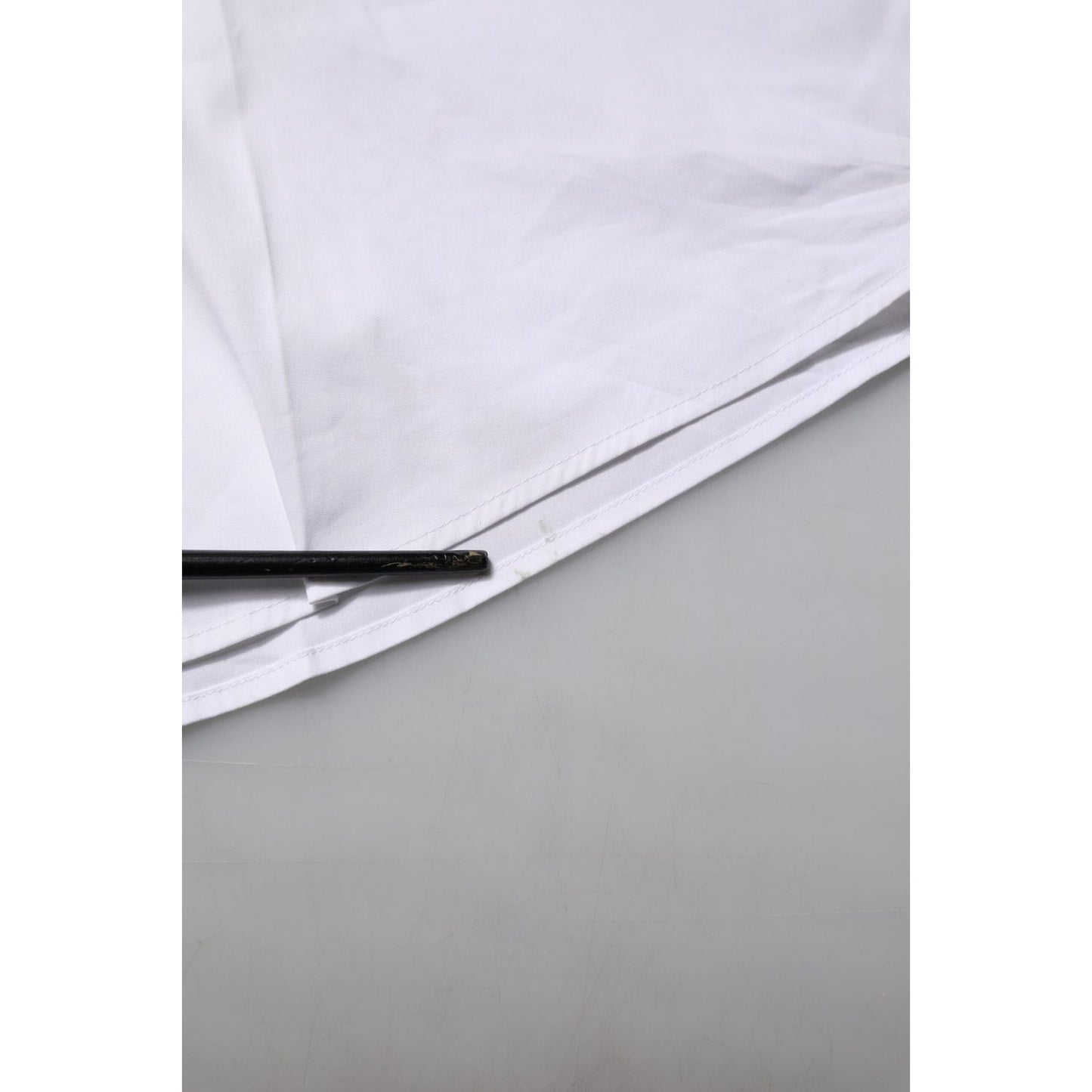 Dolce & Gabbana White Cotton GOLD Long Sleeves Formal Shirt TSH906832-40