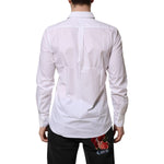 Dolce & Gabbana White Cotton Long Sleeves Dress Formal Shirt TSH906873-39