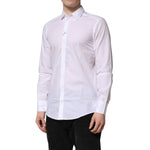 Dolce & Gabbana White Cotton Long Sleeves Dress Formal Shirt TSH906873-39