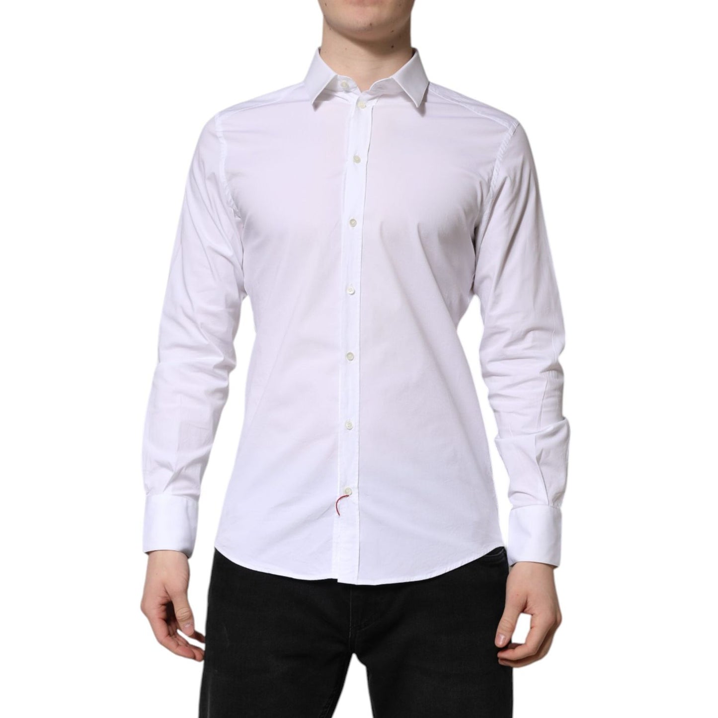 Dolce & Gabbana White GOLD Long Sleeve Dress Formal Shirt TSH906884-40
