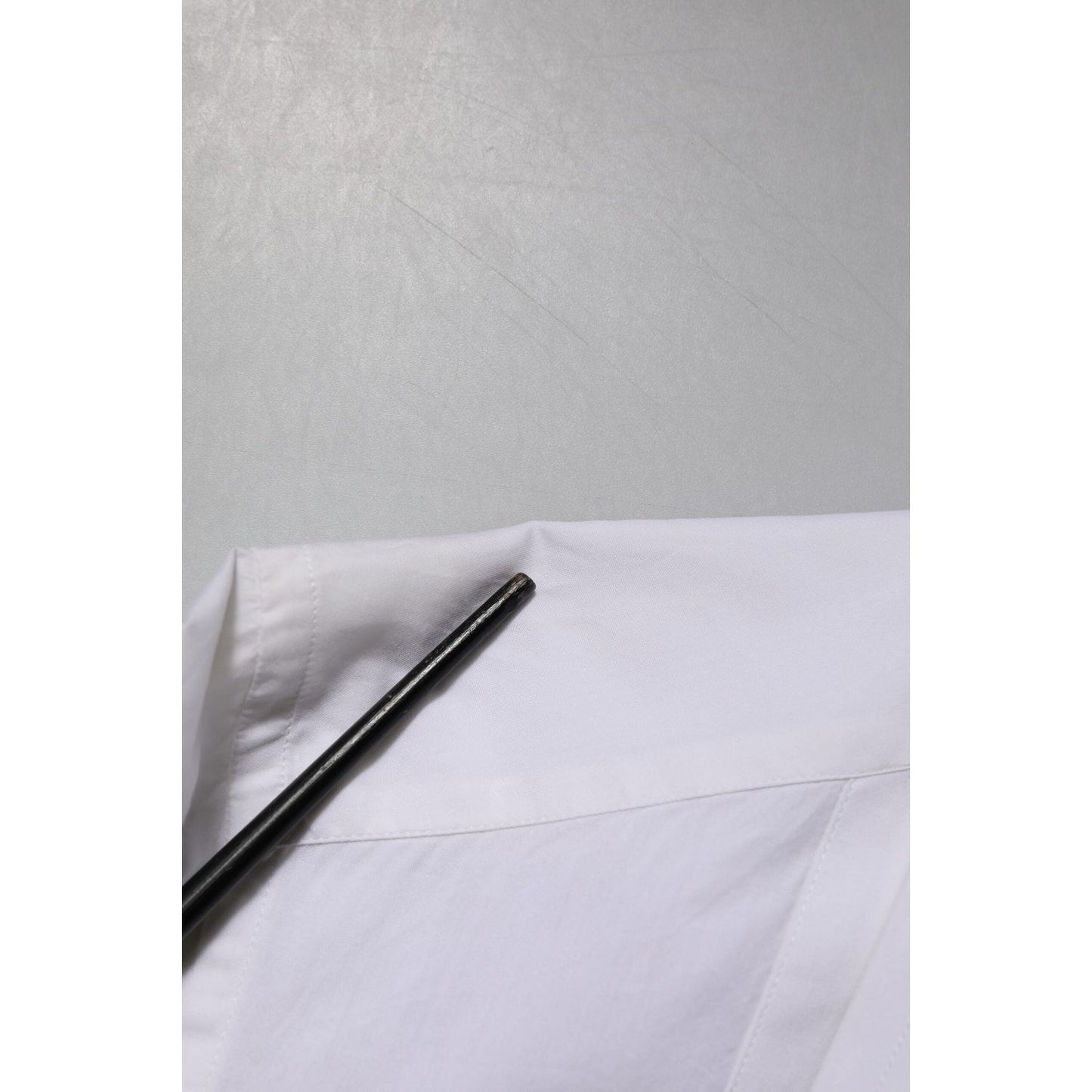 Dolce & Gabbana White GOLD Cotton Poplin Dress Formal Shirt TSH906889-39