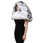 Dolce & Gabbana White Polyester Printed Hood Quilted Hat JKT41457