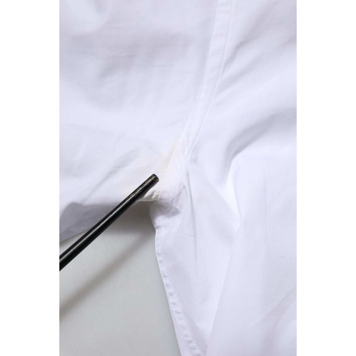 Dolce & Gabbana White Cotton GOLD Long Sleeves Men Dress Shirt TSH906935-38