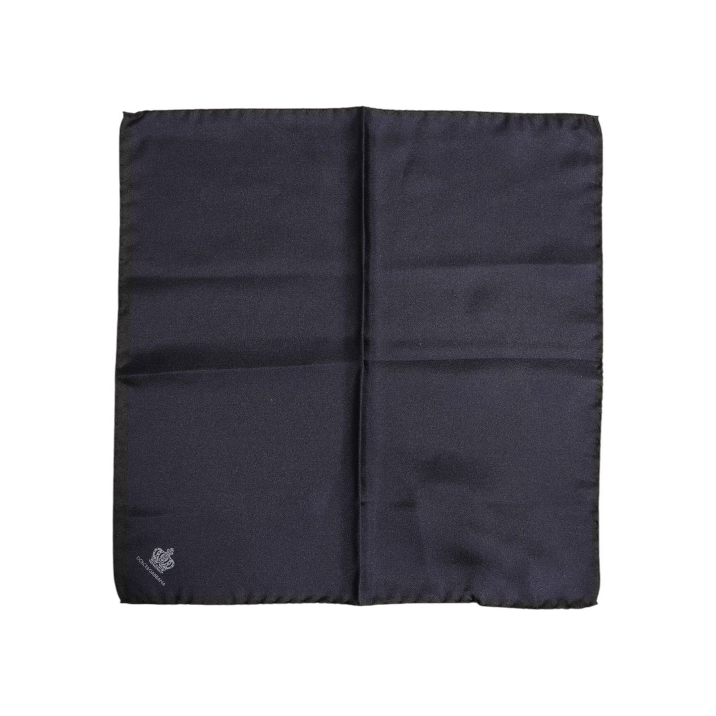 Dolce & Gabbana Blue DG Crown Silk Square Men Foulard Scarf MS7505
