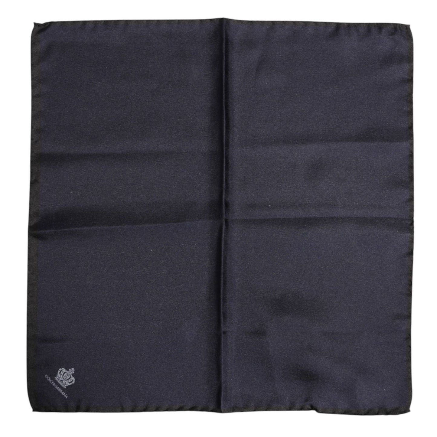 Dolce & Gabbana Blue DG Crown Silk Square Men Foulard Scarf MS7505