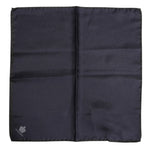 Dolce & Gabbana Blue DG Crown Silk Square Men Foulard Scarf MS7505