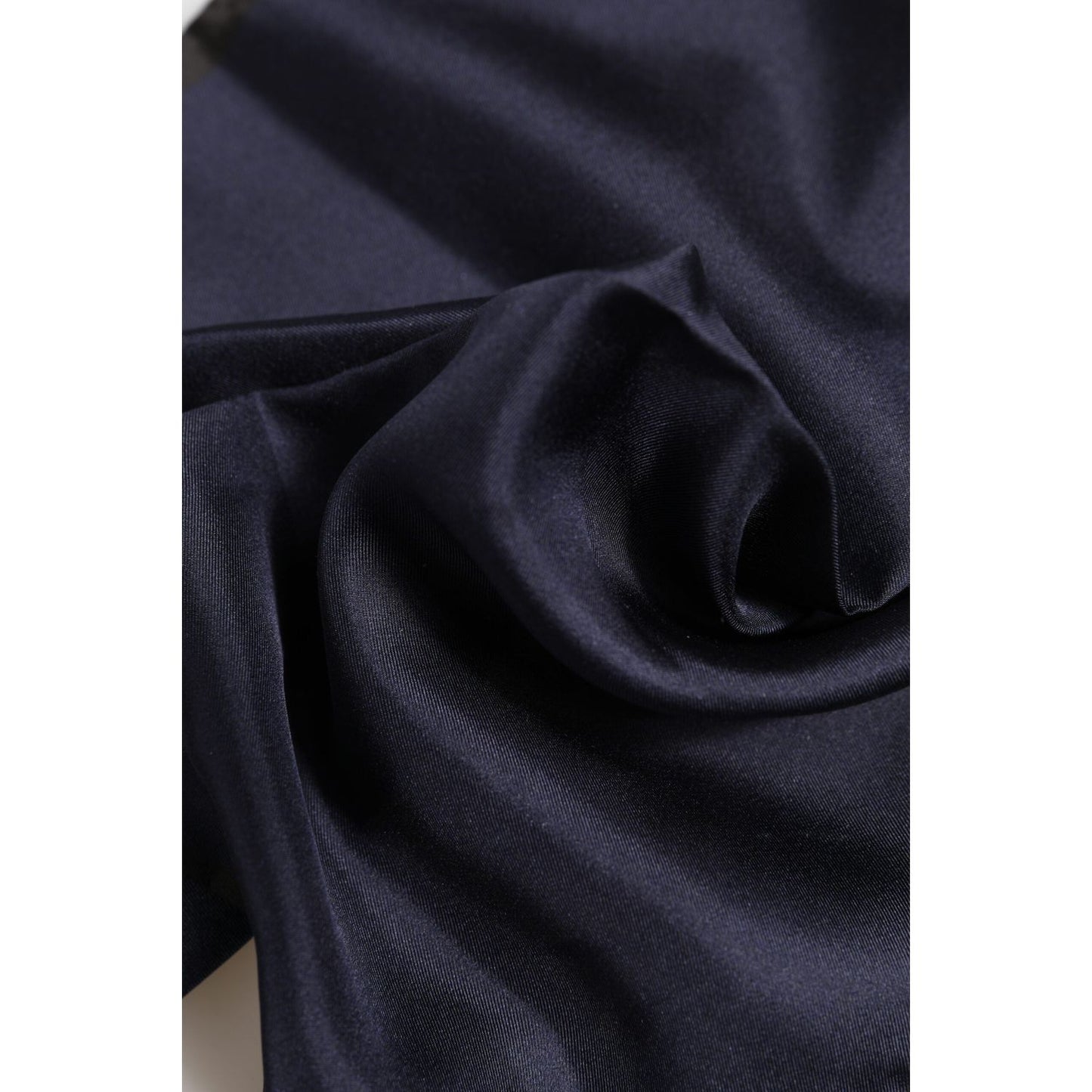Dolce & Gabbana Blue DG Crown Silk Square Men Foulard Scarf MS7505