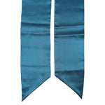 Dolce & Gabbana Blue Satin Silk Skinny Foulard Wrap Scarf MS7512