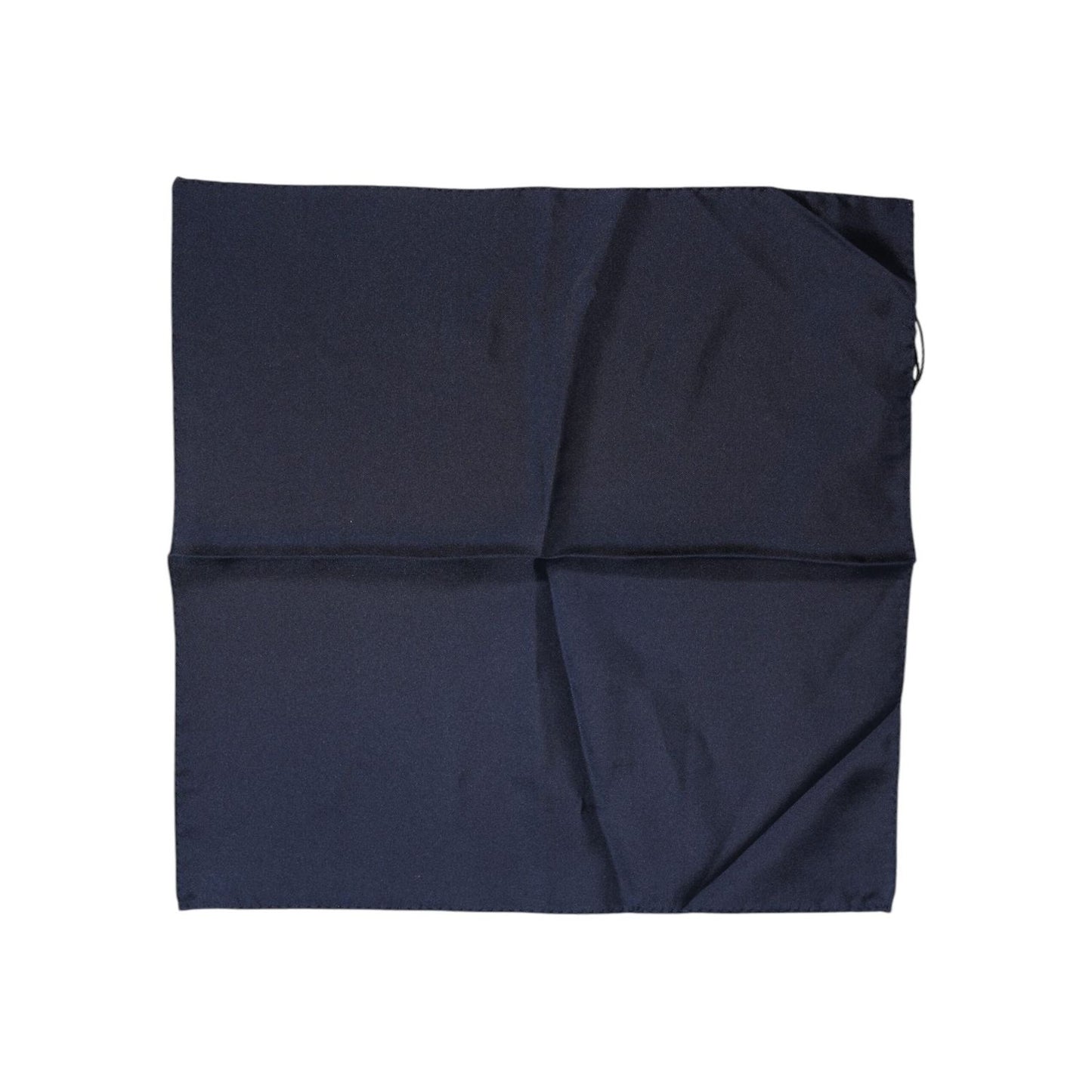 Dolce & Gabbana Dark Blue Silk Square Men Foulard Scarf MS7525